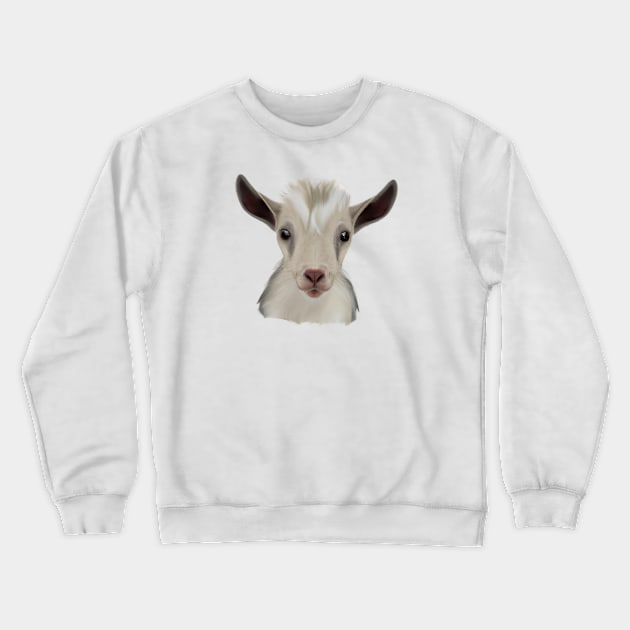 Cute Goat Drawing Crewneck Sweatshirt by Play Zoo